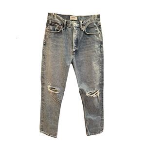 AGOLDE Riley High Rise Straight Distressed Crop Jean A056E-1206 Sz 26